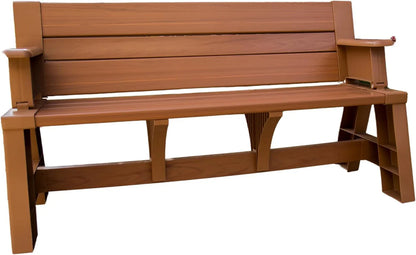 2-in-1 Outdoor Bench That Converts Into a Table