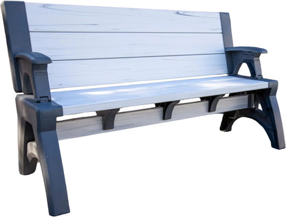 2-in-1 Outdoor Bench That Converts Into a Table