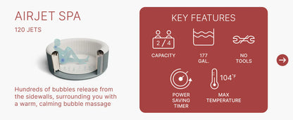 Luxury Inflatable Round Outdoor Spa